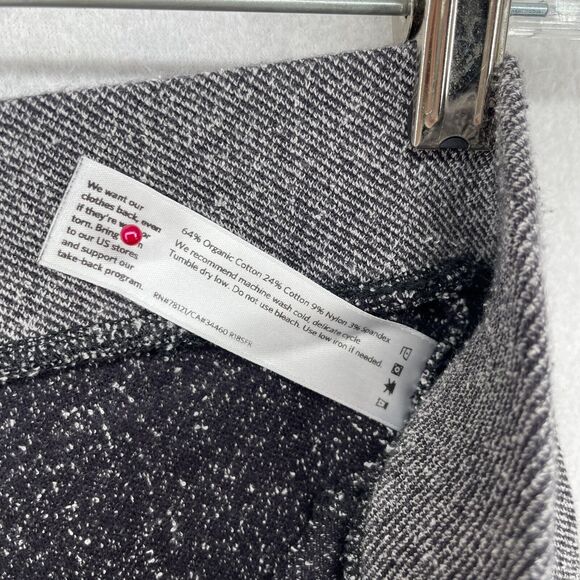 EILEEN FISHER Pants S Organic Cotton Stretch Pull On Speckle Tweed Legging Gray - Picture 11 of 16